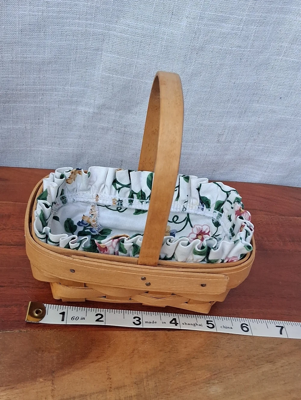 Longaberger Hand Woven Parsley Basket Vintage